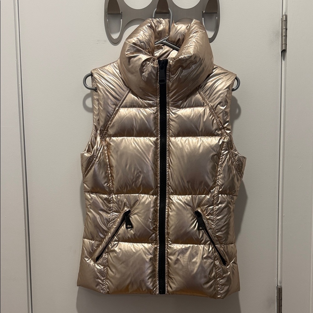 SAM. Metallic Gold Puffer Jacket